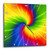 3dRose DPP_123363_1 Rainbow Tie Dye Colorful Art Wall Clock, 10 by 10"