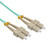 Marginmart 2m SC/UPC-SC/UPC OM3 Multimode Duplex OFNR 2.0mm Aqua Fiber Optic Patch Cable (8 Pack)