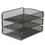 Safco - Desk Tray, 3 Tiers, Steel Mesh, Letter - Black