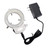Microscope Accessories Kit Adjustable 144 LED Microscope Ring Light Stereo Microscope Illuminator with Power Adapter Microscope Slides (Color : White)