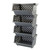 Ucake 4 Pack Stackable Detachable Storage Baskets, Stacking Bins for Organizing Grey White