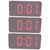Holibanna 3 Sets Led Mirror Clock Round Wall Clock Alarm Clock for Kids Mirror Decor Non Ticking Wall Led Wall Clock Digital Electric Clock Digital Display Clock Desktop Electronic Clock 3D