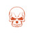 Skeleton Skull Sticker Vinyl Decal Notebook Car Window Laptop 3"x 4" (Orange)
