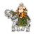 GT Graphics Buddha Riding an Elephant - 3" Vinyl Sticker - for Car Laptop I-Pad Phone Helmet Hard Hat - Waterproof Decal