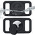 SZJCLTD Waterproof Airtag Dog Collar Holder with Dog Pattern(2 Pack), Protective Anti-Lost Airtag Case for GPS Dog Tracker, Silicone Airtag Cat Collar Dog Airtag Holder for Pets (Black/Black)