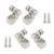 Cheerock Pack of 4 Electric Guitar Roller String Trees Chrome Guitar String Retainers, Guitar String Guide Retainer with Screws, Compatible with Strat Stratocaster Tele Telecaster Electric Guitars