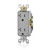 Leviton T5825-GY 20 Amp, Tamper- Resistant, Decora Duplex Receptacle, Residential Grade, Gray