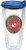 Tervis 1282373 Marines Classic Seal Flex Tumbler with Emblem and Blue Lid 24oz, Clear