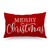 LOMCHEN Red Christmas Lumbar Pillow Cover 12x20 Inches for Christmas Decorations Merry Christmas Throw Pillow Covers Winter Holiday Cushion Case Decoration for Sofa Couch