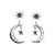 Retro Sun Moon Star Earrings Boho Vintage Earrings Asymmetrical Antiqued Silver Celestial Jewelry for Women-Silver