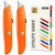 DIYSELF 2Pack Utility Knife Box Cutter Retractable Blade Heavy Duty (Orange)