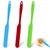 3pcs Silicone Jar Spatula Heat Resistant Kitchen Spatulas with Long Handle, Jam Spreader Cake Cream Butter Spatulas Mixing Batter Scraper for Jars Baking Cake Icing(Blue&Red&Green)