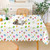 ROMANKAS Happy Easter Table Cloth Plastic Easter Tablecloth Rectangle 54x108 2 Packs Colorful Eggs Table Cover Picnic Table Cloths Spring Party Table Overlay for Easter Day Home Kitchen Decoration