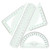 TEHAUX 1 Set Soft Ruler Precise Measuring Ruler Math Ruler Architectural Scale Ruler Drafting Ruler Triangle Ruler Math Protractor Measuring Tool Clear Ruler Pocket Pp Square Foot Office