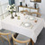 CAROMIO White Table Clothes for Rectangle Tables 60 x 84 Inch Indoor Outdoor Waterproof Table Cover Textured Fabric Table Decor Cloth for Kitchen Party, Rectangle, 60"x 84", White