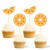 Gexolenu 24 Pcs Orange Cupcake Toppers Glitter Fruit Theme Citrus Cupcake Picks for Kid Baby Shower Party Decorations Boy Girl Birthday Cake Party Supplies