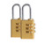 2PCS Brass Resettable Combination Padlock, Suitcase Luggage Backpack Baggage Locker Coded Lock Password Padlock 3-Digit Lock (2pcs)