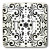 3dRose lsp_41026_2 Dots and Curves in Black and White Double Toggle Switch,