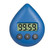 Petersty Digital Bathroom Clock Waterproof Shower Clock Timer Temperature Humidity Visual Countdown Timer Wall Clock Blue