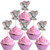 36 Pieces Elephant Cupcake Toppers for Baby Shower Baby Girl Birthday Party Supplies Cake Decorations Cute Baby Shower Cupcake Picks Baby Girl Cupcake Toppers (Pink)