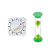 2 Pack Square 60 Minute Mechanical Kitchen Timer and 5 Minute Sand Timer Ideal for Cooking Baking Showers and Classroom Management