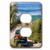 3dRose lsp_53871_6"Classic Woody with surfboards on a tropical island beach - 2 Plug" Outlet Cover
