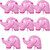 8 Pack Elephant Balloons Pink Cute Elephant Shape Aluminum Balloons for Animal Theme Party Birthday Party Decoration Baby Shower Supplies Gender Reveal Party Supplies