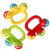 Toyvian 3pcs Percussion Handheld Tambourines Plastic Tambourine Hand Bell Toy with 3 Jingle Bells Musical Rhythm Instruments for Kids(Random Color)