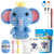 Roomaze Crochet Kit for Beginners, Amigurumi Crocheting Animal Kit - Elephant?Beginner Crochet Kit for Adults with Step-by-Step Video Tutorial?Hook?Yarn