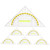 EXCEART 6Pcs Drawing Triangle Ruler Triangular Ruler Geometry Square Stationery Drawing Triangle rulers Triangle Math Ruler Plastic Ruler Painting Set Drawing Tool Circle pp