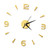 LIFKICH Gold Clock Fashion Stickers Large Digital Wall Clock Round Stickers Frameless DIY Wall Clock Digital Clock Wall Clock Mirror Stickers Digital Wall Clocks 3D Big Wall Clock Mute