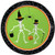 Creative Converting 8 Count Paper Dessert Plates, Dancing Skeletons, Green/Black