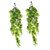 CIYODO 2pcs Simulated Bamboo Leaf Rattan Floral Vines Simulated Weeping Plant Wedding Monstera Decor Monstera Jungle Leaf Plants Rattan Palm Plant Plastic Household Decorations