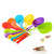 12-pieceMeasuring Cups and Spoons Set, Plastic Measuring Cups Measuring Spoons Stackable for Measuring Dry and Liquid Ingredients Great for Baking and Cooking (Random Color)