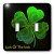 3dRose lsp_41921_2 Text Luck of The Irish Chic clovers (green) on black background Double Toggle Switch