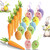18 Pack Easter Egg Ornaments Easter Colorful Foam Easter Hanging Egg Ornaments Glitter Artificial Carrots for Easter Tree Decorations Spring Party