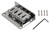 TUOREN 4 String Guitar Tailpiece Bridge for Cigar Box Electric Guitar Ukulele Parts Replacement Chrome