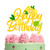 C/A Lemon Cake Topper Happy Birthday Sign Lemon Theme Cake Topper,Lemon Birthday Smash Cake Decor,Fruit Lemon Cake Picks for Birthday Gold