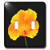 3dRose LSP_62172_2 Large Orange Poppy On Black Double Toggle Switch, Multicolor