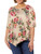 Star Vixen Women's Plus-Size Elbow Sleeve Hanky Hem Tunic, Light Floral, 1X