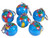 Rhode Island Novelty 12 Metal Globe Keychains