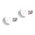 HOMSFOU 2 Sets Moon Mirror Sticker Star Wall Decals for Kids Moon Decorations Moon Star Mirror Removable Star Mirror Stickers Living Room Moon Mirror Ornaments Acrylic Star Shape Child
