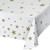 White and Gold Stars Plastic Tablecloth, 1 ct