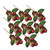 Ciieeo 8pcs Fake Holly Leaves Artificiales para Foam Berry Picks Floral Picks Red Berries Garland Red Berry Picks Artificial Red Decor Simulation Berry Bamboo Artificial Flower Christmas