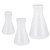 3Pcs Glass Beaker Measuring Cup Test Tube Triangle Scale Beaker conical Polypropylene Flask Flask Erlenmeyer Flask Glass White erlenmeyer Beaker Bottle
