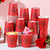 Uiifan 100 Pcs 9 oz Valentine's Day Paper Cups Heart Disposable Paper Cups Valentine's Day Coffee Cups Holiday Red Drinking Tea Cups for Anniversary Dinner Valentine's Day Party Supplies