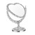 Beatifufu Double Side Mirror Vanity Mirror Compact Mirror Vanity Desk Mirror Heart Shaped Mirror Magnifying Makeup Mirror Handheld Mirrors Cosmetics Mirror Plastic Make up Dining Table Miss