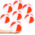 Chochkees Inflatable Beach Balls Design for Swimming Pool Party Favor, Birthday Parties, Summer Fun Toy (6-Pack, Red & White 12")
