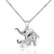 Uloveido Mom and Daughter Heart Necklace Gifts for Mom Grandma White Gold Plated Good Luck Elephant Pendant Necklace with Heart Crystal for Women Girls Y484