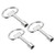 PATIKIL 13x8mm Triangle Socket Spanner Key, 3 Pack Electrical Cabinet Gas Water Meter Key for Elevator Lift Door Triangle Panel Lock, Silver